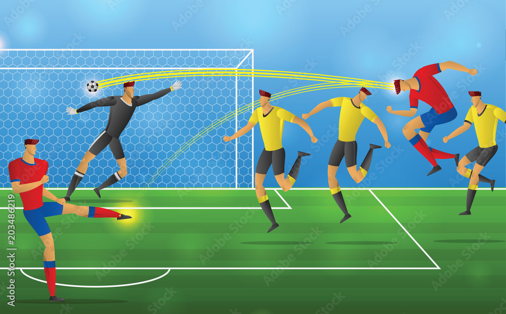 Obraz premium Soccer player in action on stadium background