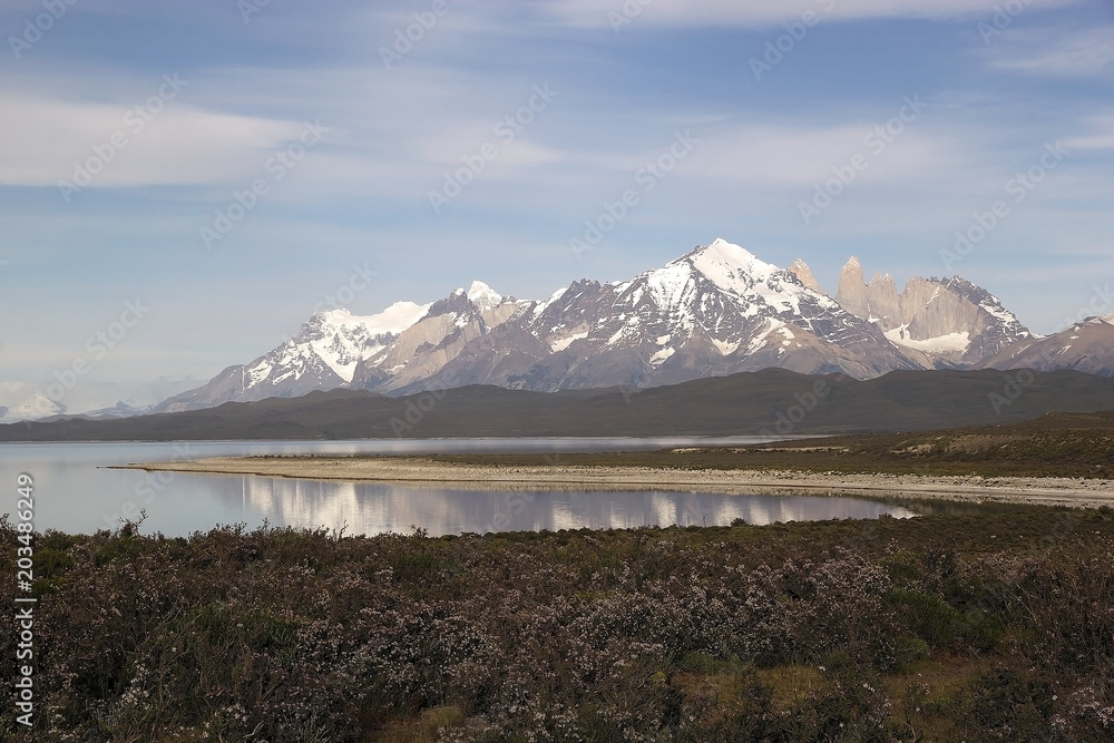 Towers of Paine at the Torres del Paine National Park, Chilean Patagonia, Chile