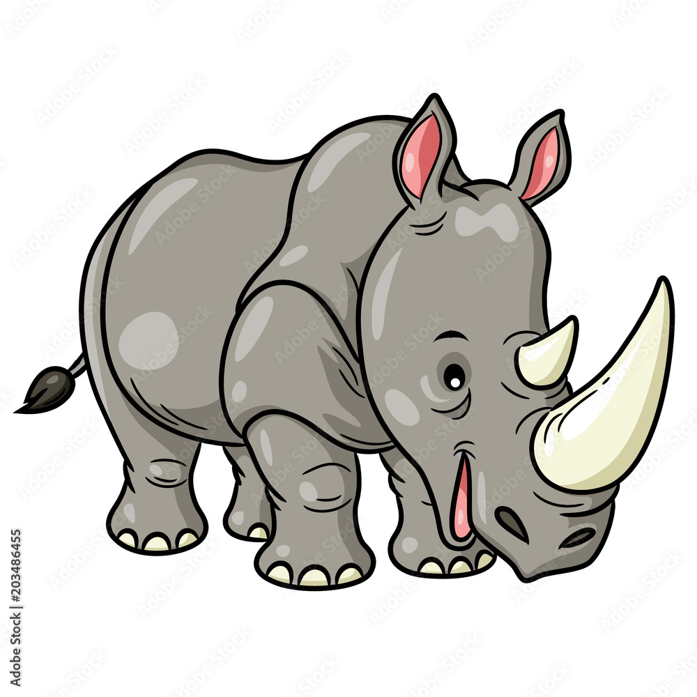 Rhino Cute Cartoon
Illustration of cute cartoon rhino.