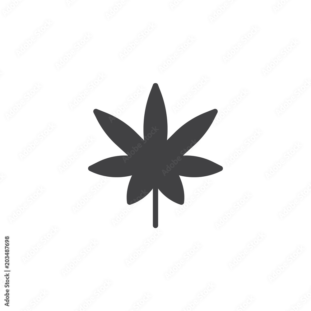 Marijuana leaf vector icon. filled flat sign for mobile concept and web design. Narcotic cannabis simple solid icon. Symbol, logo illustration. Pixel perfect vector graphics Marijuana leaf vector icon. filled flat sign for mobile concept and web design. Narcotic cannabis simple solid icon. Symbol, logo illustration. Pixel perfect vector graphics