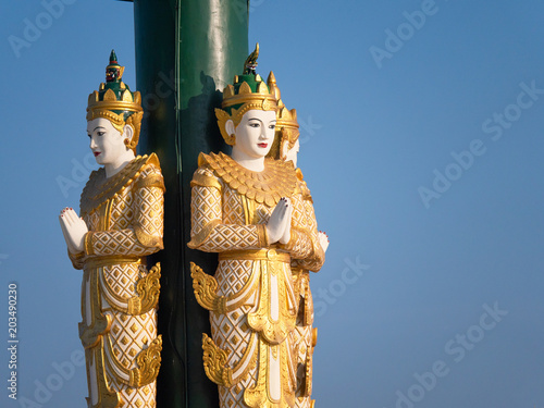 The Ouparta Thandi Zedi pagoda in Myanmar photo