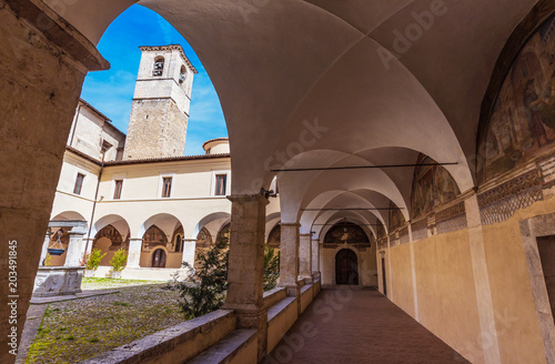 Tagliacozzo (Italy) - A small pretty village in the province of L'Aquila, in the mountain region of Abruzzo, during the spring. Here the historic center.