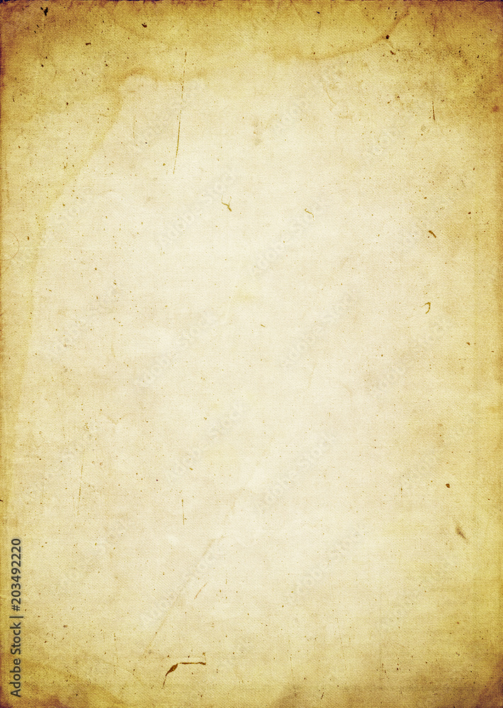 Obraz premium Grunge texture old paper, stains, scratches, beige, yellow background