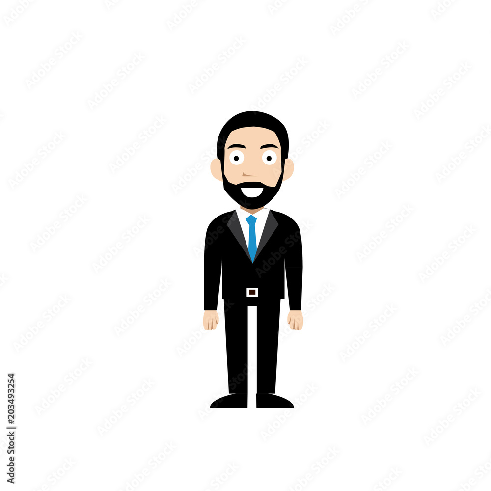 Cool businessman with business suit and beard Cool businessman with business suit and beard