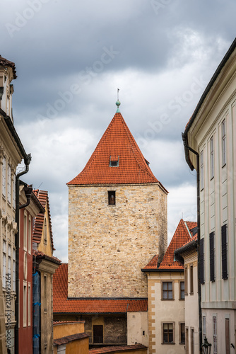 Medieval tower in the Royal Palace of Pragu