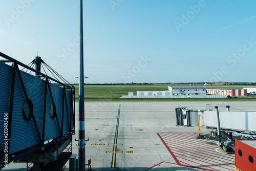 Jetway in airport photo