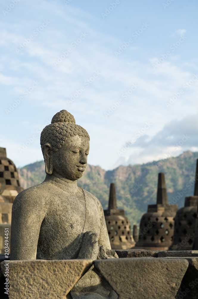 Buddha at Borobudur Temple, Jogja, Indonesia 1 Buddha at Borobudur Temple, Jogja, Indonesia 1