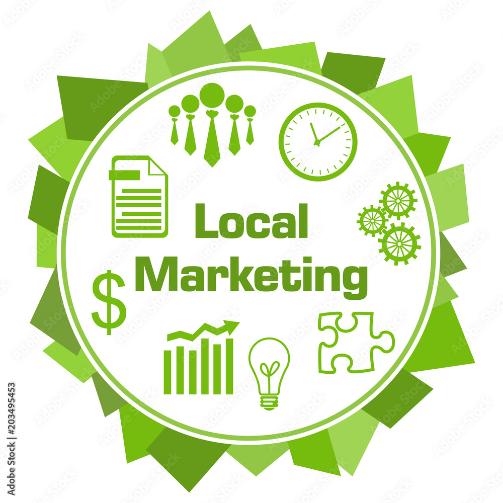 Local Marketing Green Random Shapes Circular Symbols Local Marketing Green Random Shapes Circular Symbols