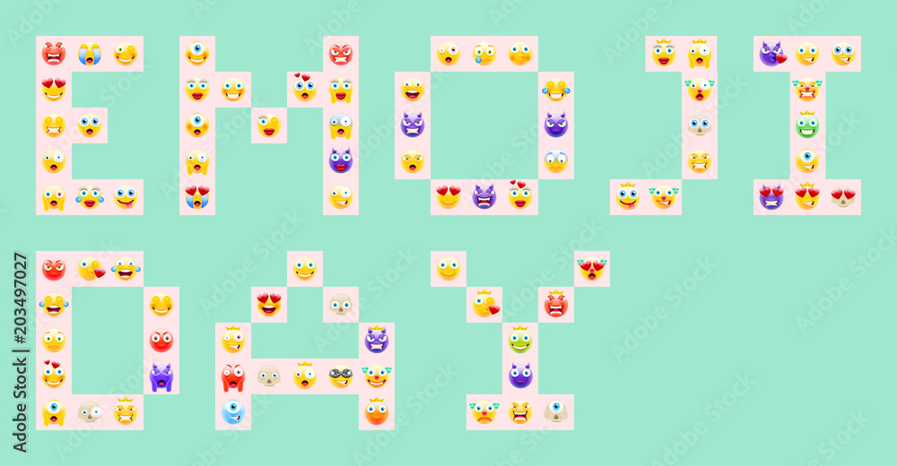 World Emoji Day Vector Illustration World Emoji Day Vector Illustration