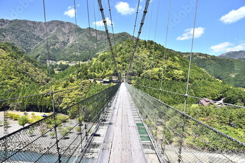 十津川村の谷瀬の吊り橋