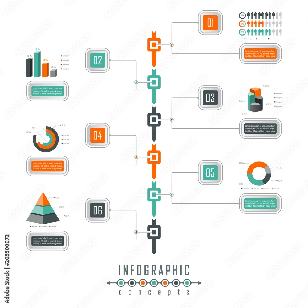 Infographic timeline template can be used for chart, diagram, web design, presentation, advertising, history. Vector infographic illustration Infographic timeline template can be used for chart, diagram, web design, presentation, advertising, history. Vector infographic illustration