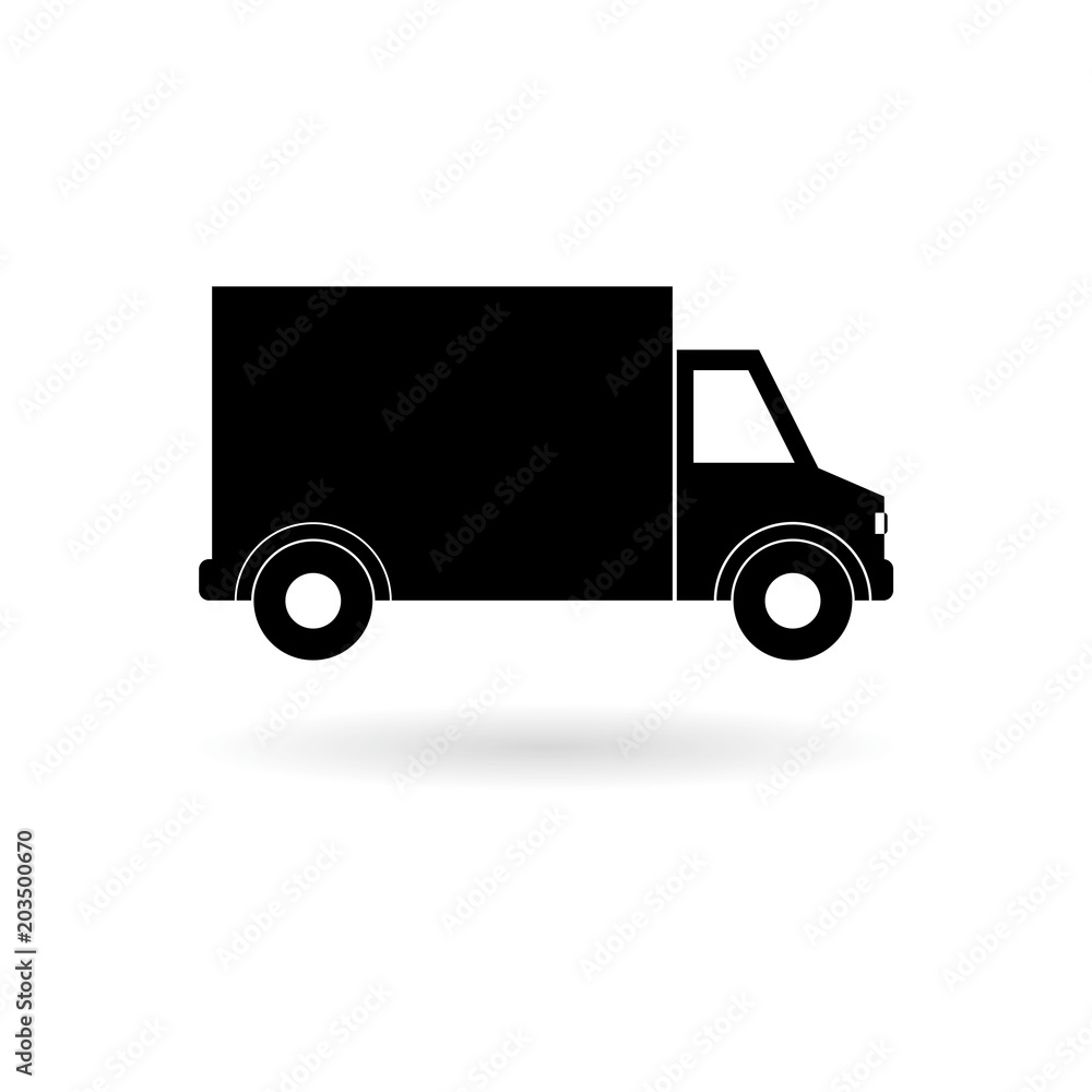 Simple truck icon, truck symbol