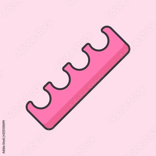 Foam finger separator, Personal care product icon