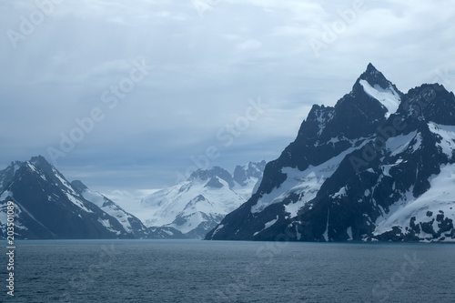 Wallpaper Mural Drygalski Fjord South Georgia Islands, view of fjord entrance on overcast day Torontodigital.ca