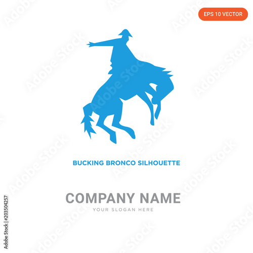 bucking bronco company logo design