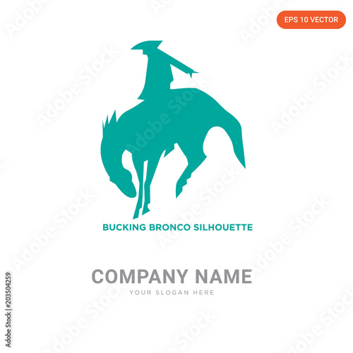 bucking bronco company logo design