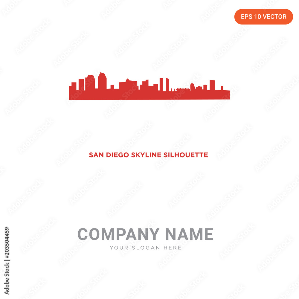 san diego skyline company logo design