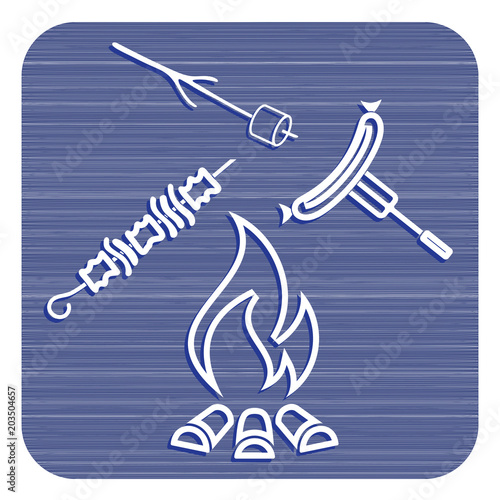 Grilled sausage, zephyr and  kebab icon