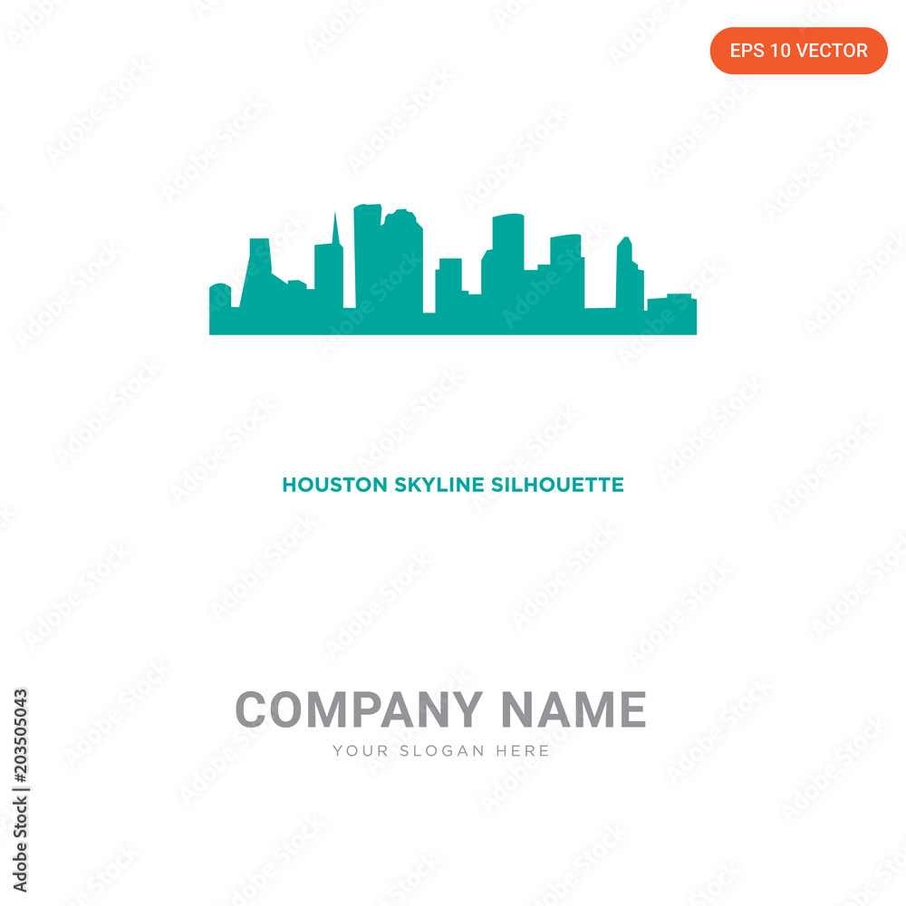 Fototapeta premium houston skyline company logo design