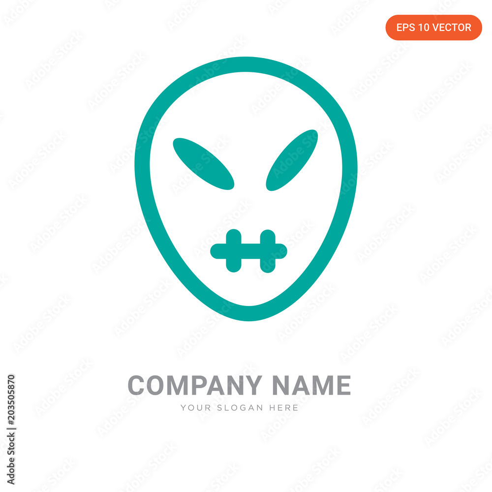 Alien Company Logo Design Stock Vector Adobe Stock