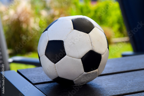 Soccer ball on a table