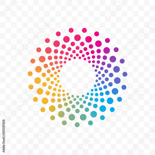 Company color circle dots vector brand icon