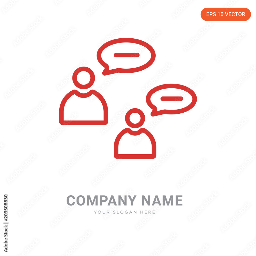 Conversation company logo design Conversation company logo design