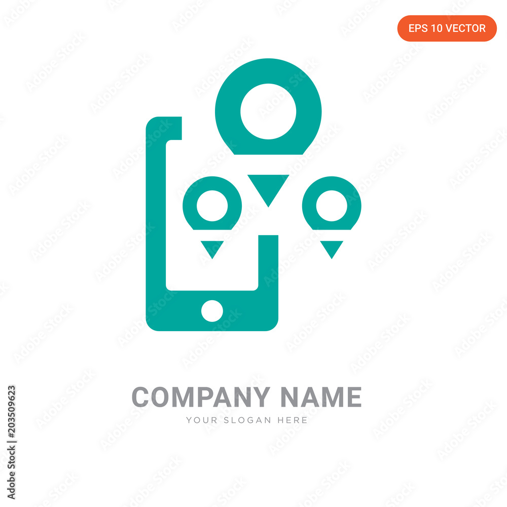 Map company logo design Map company logo design