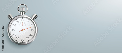 Stopwatch Gray Background Header