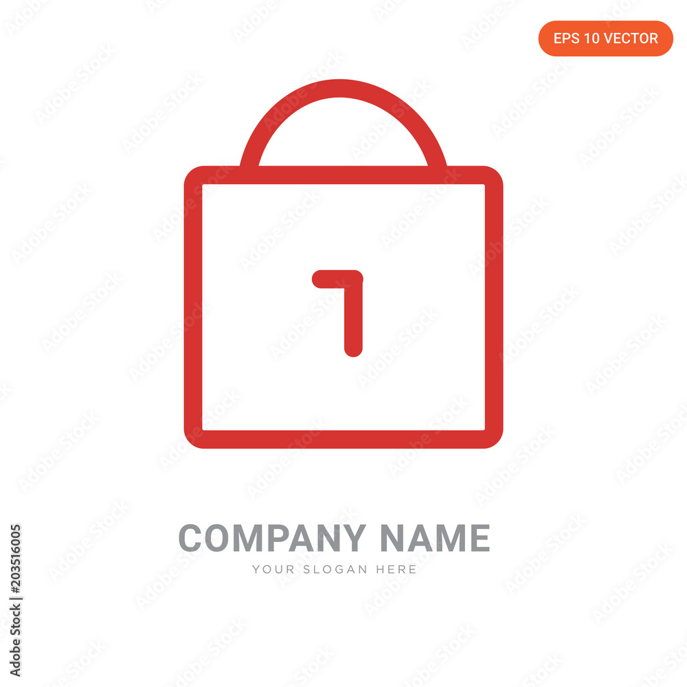 Locked company logo design Locked company logo design