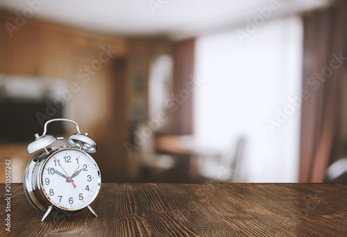 clock on table