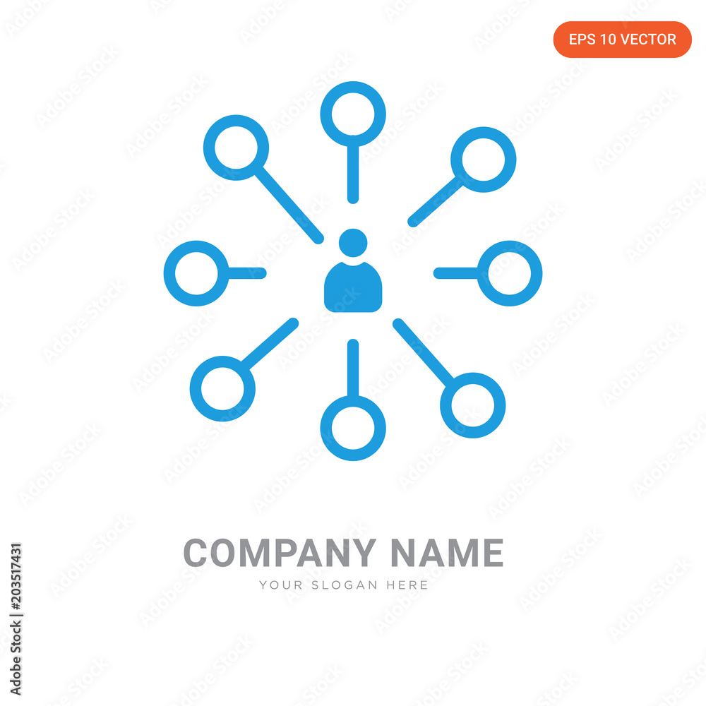 Networking company logo design Networking company logo design