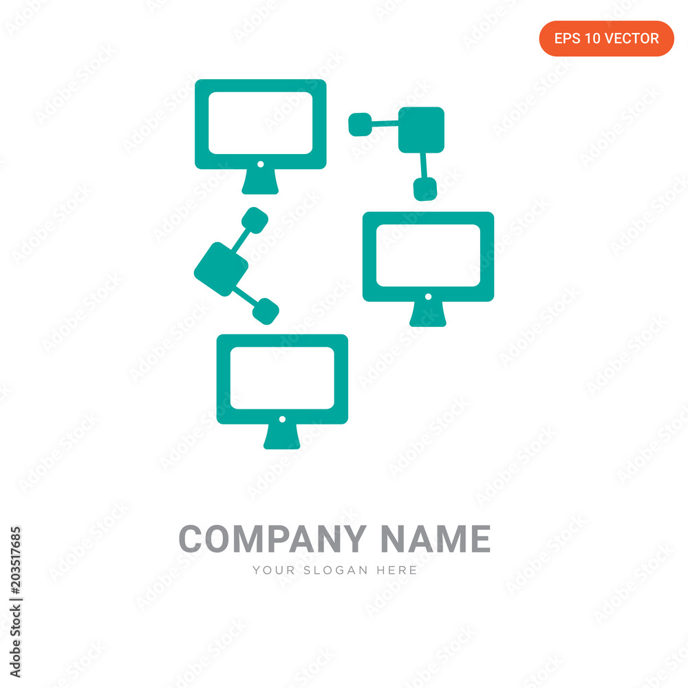 Networking company logo design Networking company logo design