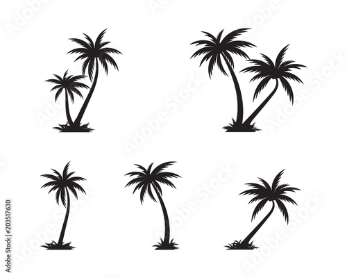 Murais de parede Palm tree icon template vector illustration
