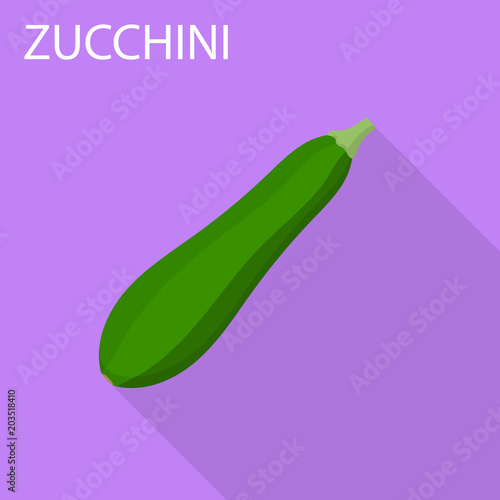 Zucchini icon. Flat illustration of zucchini vector icon for web design