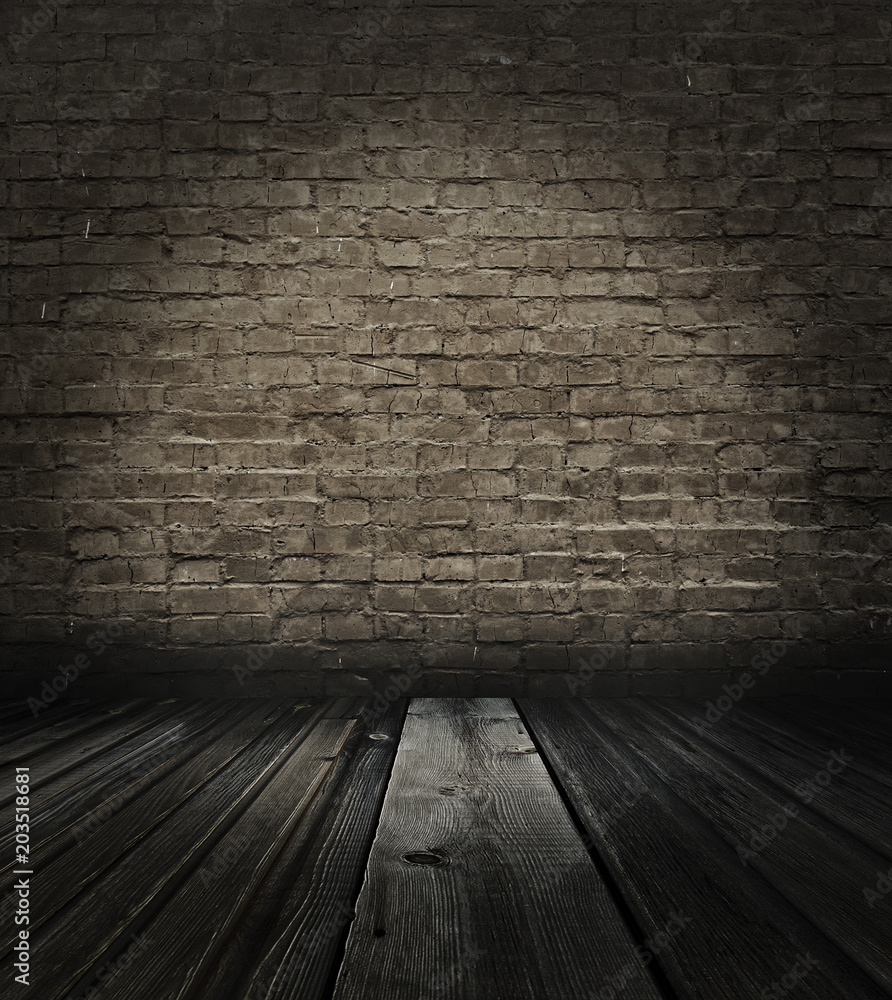 old room with brick wall old room with brick wall