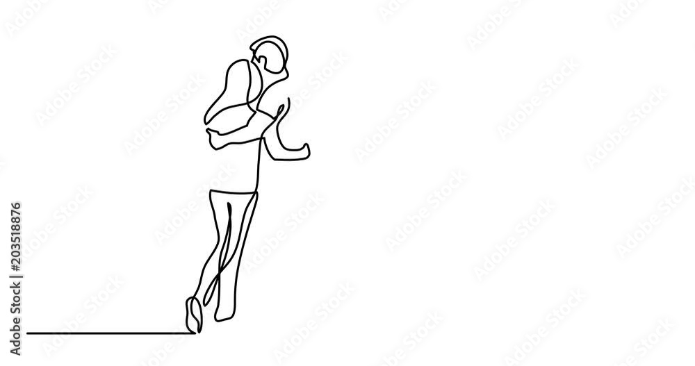 Self drawing animation of continuous line drawing of standing couple Self drawing animation of continuous line drawing of standing couple