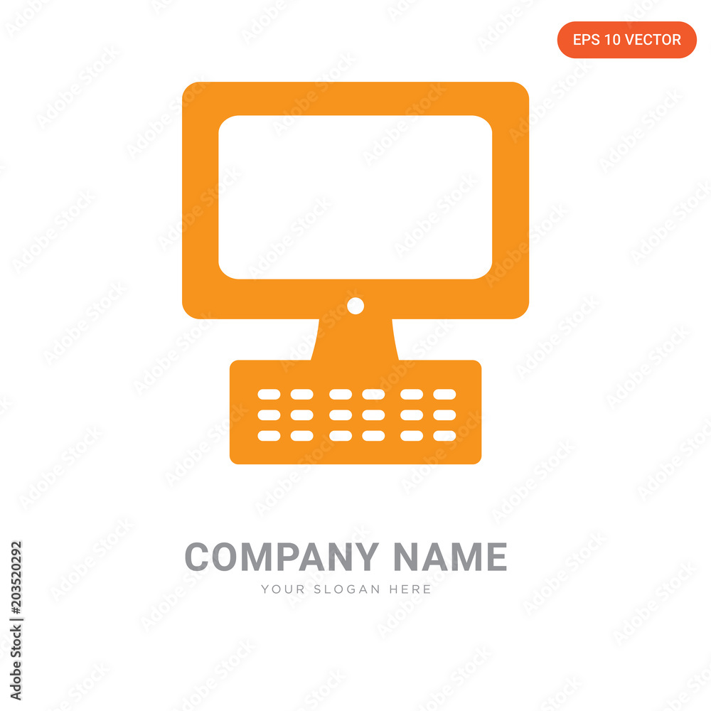 Computer company logo design Computer company logo design