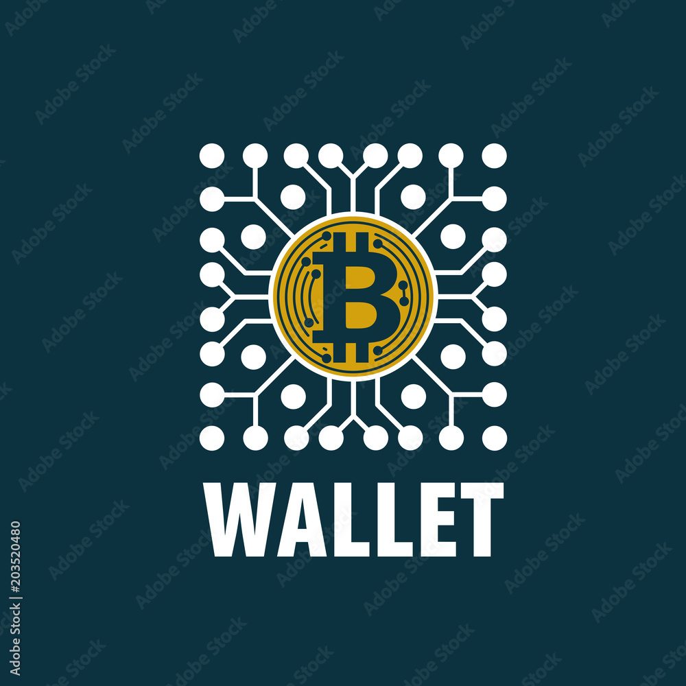 Fototapeta premium vector bitcoin wallet