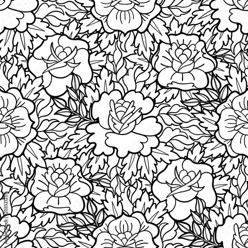 Graphic floral pattern