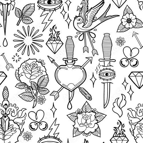 Graphic old school pattern