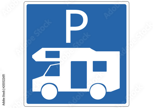 Schild Wohnmobilparkplatz