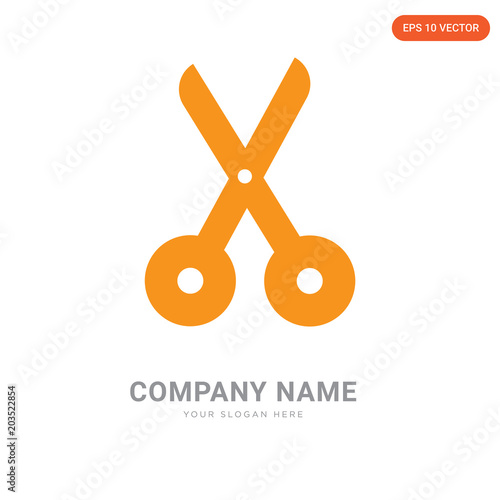 Scissors company logo design