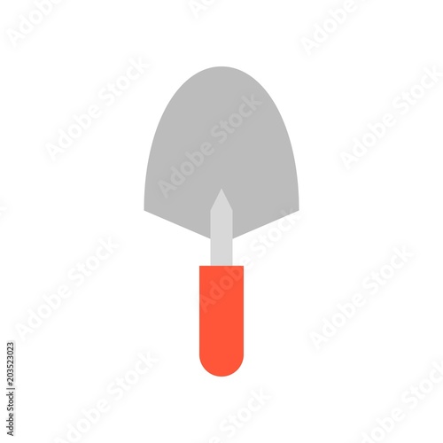 trowel icon, flat style vector