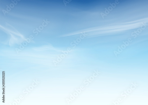 Realistic cloudy sky illustration - vector eps10