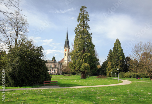 Photos Villette-park in the town of Cham, canton of Zug, Switzerland.