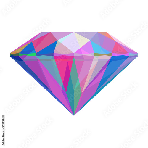 Abstract multicolored diamond symbol - vector eps10 illustration
