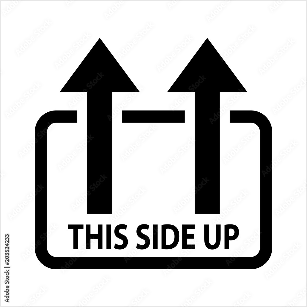 Keep Up, Up Arrow, Package Handling Label Icon Keep Up, Up Arrow, Package Handling Label Icon