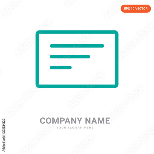 Left align company logo design