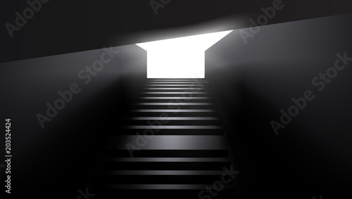 Dark Urban Sity Underground Stairs